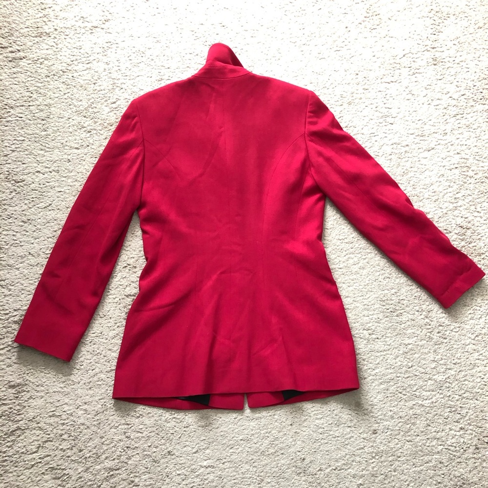 Griffith Gray for St John Red Long Blazer Military - Picture 5 of 8